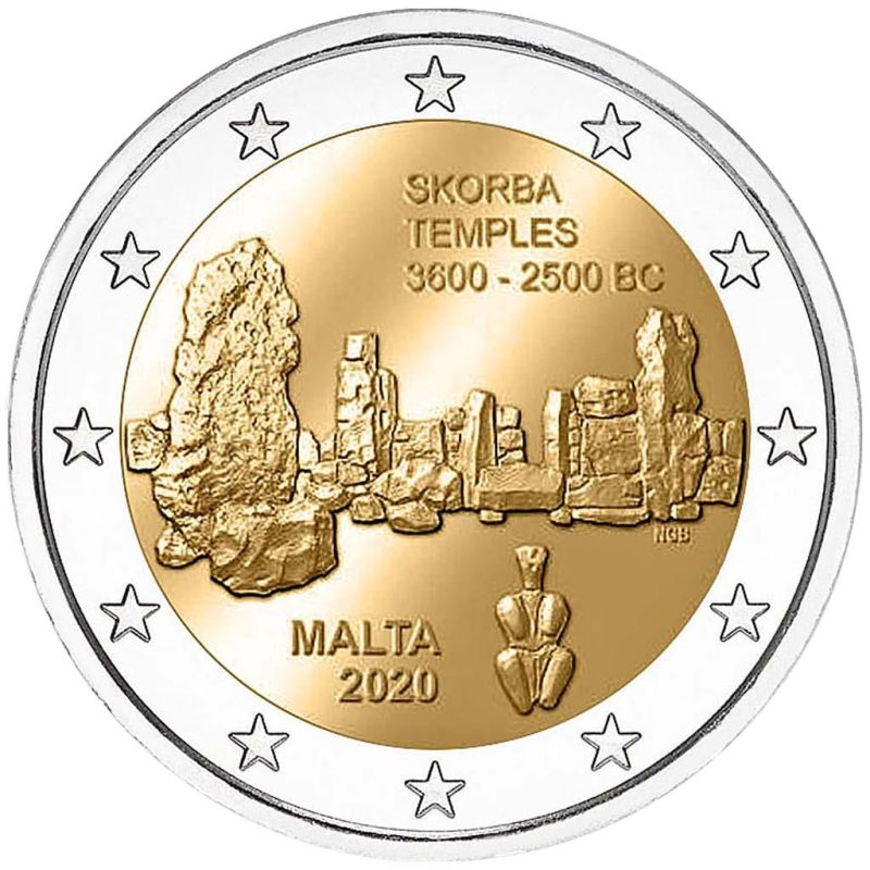 (2020) Malta 2 € pamětní - Skorba Temples