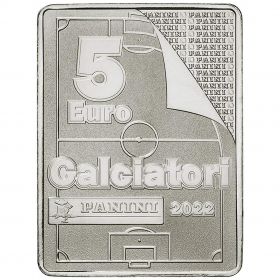 (2022) Itálie - set 3x 5 Euro - Panini - fotbalové karty, stříbrné mince