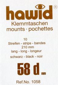 Hawid blok 210 x 58 mm (d) černé - balení 10 ks (No. 1058)