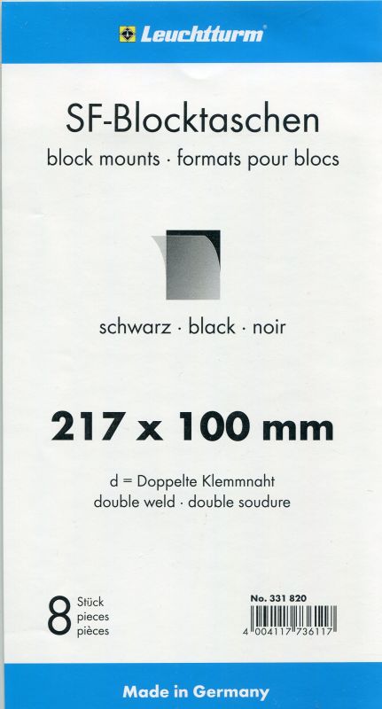 Hawid blok 217 x 100 mm (d) černé - balení 8 ks