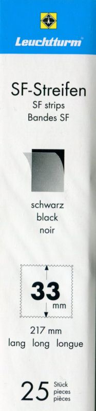 Hawidky, pásky 217 x 33 mm, 25 ks - černé