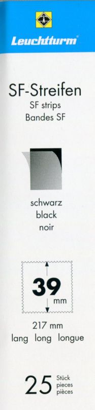 Hawidky, pásky 217 x 39 mm, 25 ks - černé