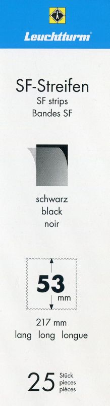 Hawidky, pásky 217 x 53 mm, 25 ks - černé