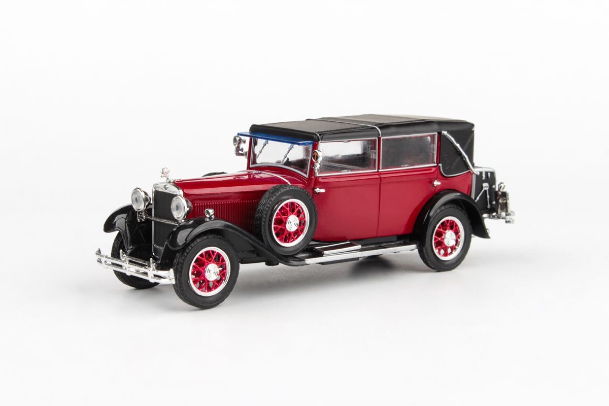 Abrex Škoda 860 (1932) - osobní vůz - veterán (1:43) tmavě červená