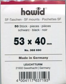 HAWID přířezy 53x40 mm, černé, bal. 50 ks