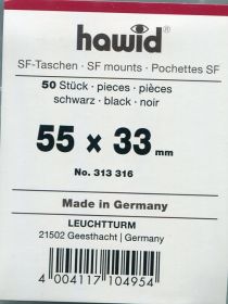 HAWID přířezy 55x33 mm, černé, bal. 50 ks