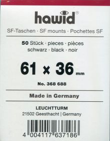 HAWID přířezy 61x36 mm, černé, bal. 50 ks