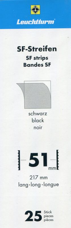 Hawidky, pásky 217 x 51 mm, 25 ks - černé