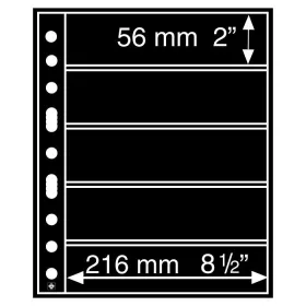 Leuchtturm GRANDE listy 5S - černé (bal. 5 ks)