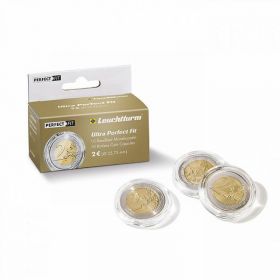 ULTRA Perfect Fit - 50 euro cent - kulaté kapsle na mince (bal. 10 ks) Leuchtturm ULTRA Perfect Fit - 50 euro cent - kulaté kapsle (bal. 10 ks)
