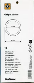 GRIPS 28 mm - kulaté kapsle na mince 10 ks