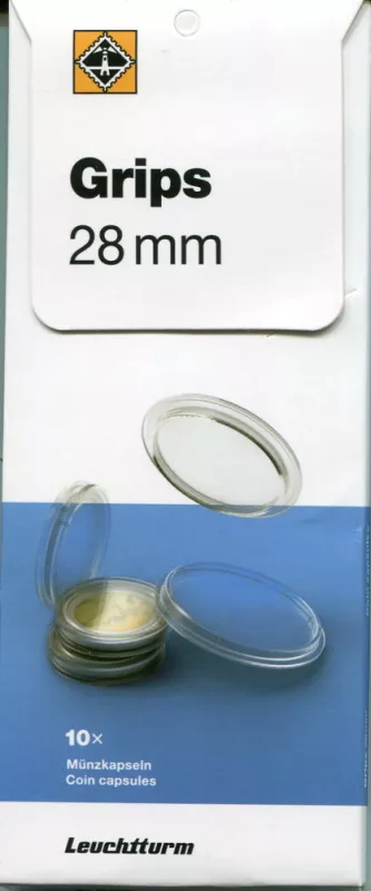 GRIPS 28 mm - kulaté kapsle na mince 10 ks