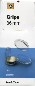 GRIPS 36 mm - kulaté kapsle na mince 10 ks