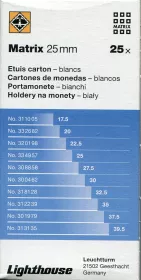 Mincovní rámečky MATRIX 25 mm bílé, samolepící - balení 25 ks